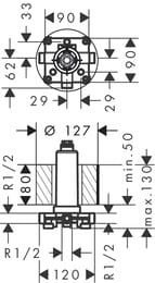 ������� ����� ��� Hansgrohe Rainmaker Select 460 � ���������� �������������� 24010180