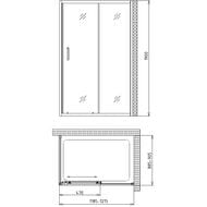Душевой уголок Gemy Victoria S30191A-A90 (1200х900x1900) прямоугольный, проф.хром,стекло прозрачное