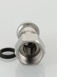 Пресс соединитель VALTEC 15х1/2"В, с накидной гайкой, нерж. сталь, VTi.908.I.001504