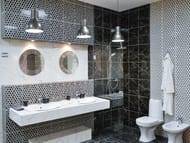 Плитка настенная КЕРАМИН Помпеи 1 тип 1 (275х400х7,4) черная, под мозаику (кв.м.)