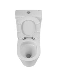 Унитаз-компакт BelBagno Flay-R 625х360х845 безободковый, горизонтальный выпуск BB2149CP-TOR+BB2149T