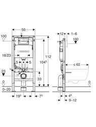 GEBERIT Duofix �������� � �������� Delta01 round, ���� ��������� 458.149.21.2