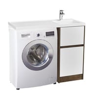 Тумба под раковину AQUATON Лондри 40 1A2670K2LHDY0 400x496x882 для стиральн.машины,дуб кантри/белый (1A267001LHDY0+1A274901LH010)
