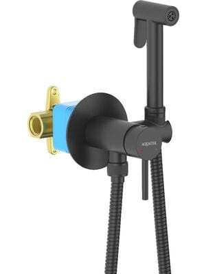 Набор с гигиеническим душем Aquatek Европа AQ1021MB встраиваемый, 1 отв., однозахватный, черный мат