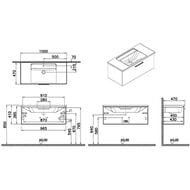 ����� � ��������� Vitra Root 1000�410�670 ��, ���������, 1 ����, ����: ��� ����������� 68245