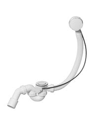 Обвязка для ванны McAlpine (1 1/2"х40/50мм) автомат, крышка пластик, белый MRB2W