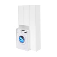 Шкаф AQUATON Лондри 1A260503LH010 652x530x1950 установка над стиральной машиной, белый глянец