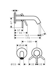  Hansgrohe Tecturis S   ,  165 , . 73350140