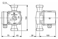 Насос циркуляционный GRUNDFOS UP 20-30N для ГВС, 230В, без гаек 59643500