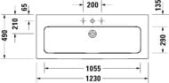 ���������� DURAVIT ME by Starck 1230�490 1 ���. ��� ���������, �������, ����� ����� ���. 2361123200