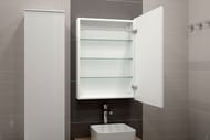 Зеркало-шкаф Континент Allure 600х800 правый, подсветка, розетка, сенсорный выключатель