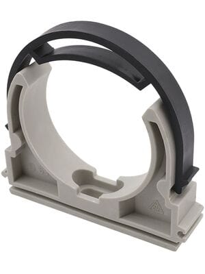Клипса FV Plast 40 мм с зажимом, со стыковкой, серая, арт. 904040