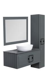 Зеркало с подсветкой La Fenice Cubo Grigio 80х60, серый матовый FNC-02-CUB-G-80-60