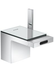 Смеситель Axor MyEdition 47210000 для биде, однорычажный, сливной гарнитур, хром/зекр.стекло — миниатюра 1
