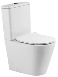 Унитаз-компакт BelBagno Flay-R 625х360х845 безободковый, горизонтальный выпуск BB2149CP-TOR+BB2149T
