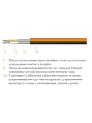 Кабель нагревательный Теплолюкс ProfiRoll 17Вт/пог.м, 116,5м, 2025Вт, монтаж в стяжку