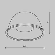 ����� ��� ����� Maytoni Alfa LED (����� ���) LensD43-24 24�, ����������