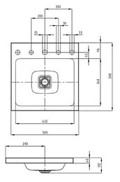 �������� ������������ Kaldewei CONO 3076 (500�500�40) � ���������� ��� ���������, ������ �������
