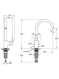 ��������� ��� ����� VitrA Flow Soft, �������������, ����� �-����, ���� A43419EXP