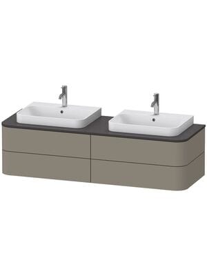 Тумба под раковину Duravit Happy D.2 Plus 1600х408х550 4 ящика, каменно-серый шелк. мат. HP4974B9292