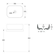 �������� ��������� Alice Unica 500�370�160 Aliglaze+, ��� ��������� ��� ����., ����� �����. 32190101