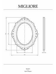 ������� Migliore 24962 (1050�850�45��) ��������, ��� ���������, ����: Avorio Dorato