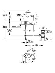 ��������� Grohe BauEdge 23338000 ��� ����, ������������