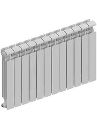 Радиатор алюминиевый RIFAR Alum Eco 500 (565х972х90) 12 секций, 1980 Вт, бок.подкл. белый — миниатюра 1