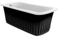 Ванна MIGLIORE OLIVIA 174x83 panello черная панель, фурнитура хром 25341