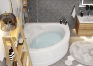 Ванна акриловая VAGNERPLAST MINI CATALINA 125 (1250х1250х430) угловая, белая VPBA125CTM3X-04