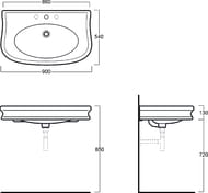 �������� ���������/��������� Simas LANTE (900�540�130) � 3 ����������� ��� ���������, ����� LA11bi*3