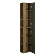 Шкаф-колонна AQUATON Терра 1A247503TEKA0 350x200x850 1 створка, открытые полки, дуб кантри/антрацит