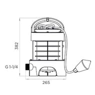 Погружной фекальный насос-измельчитель SFA SANIPUMP GR 382х265х265