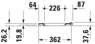 ������� ��� ������� DURAVIT DuraStyle Basic � �������������� ���������, �����: ����.����� 0021390000