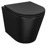 Унитаз подвесной IDDIS Calipso (515х355х365) CALR3BMi25 безободковый, сиденье микролифт, черный ма