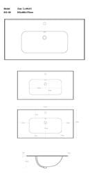 ����� ��� �������� La Fenice Terra Blu grigio 80 �� (740�450�352) ����� ������� FNC-01-TER-BG-80