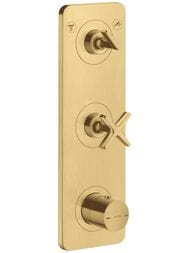 Смеситель Axor Citterio E 36703250 для душа, термостатический, для 2 потребителей, шлиф.золото — миниатюра 1