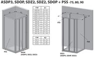 Душевая стенка RAVAK SUPERNOVA PSS-75 (720-755х1850) стекло, белый+Grape