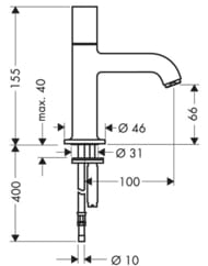 ���� ��� �������� ���� Axor Uno 38130000 ��� ������� �������, ����