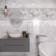 Плитка настенная Gracia Ceramica Celia white wall 01 (250х600) белая (кв.м.)