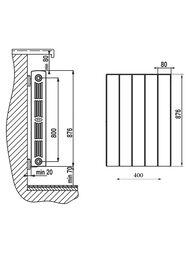 �������� ��������������� RIFAR Supremo 800 (875�400�90) 5 ������, 1470��, ���.�����������, �����