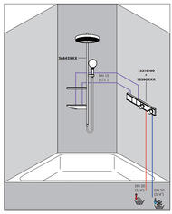 Hansgrohe ������� ����� ��� ������� ������� Rainfinity Showerpipe 360 1jet 26840180