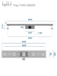   toHit Tray 600x100x75-95 , . , c , .  TH10-016001
