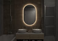 Зеркало Континент Fleur (600х1000) ореольная LED подсветка 2700К, бесконтактный диммируемый сенсор