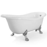 Ванна MIGLIORE BELLA 170x81 на лапах "LEONE" STANDART, слив-перелив хром 26917