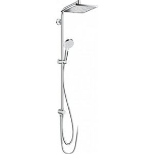 Душевая система Hansgrohe Crometta E Showerpipe EcoSmart 240 верхний и ручной душ, хром 27289000
