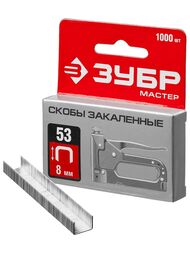 Скобы для степлера ЗУБР 8мм, узкие, тип 53 (1000 шт.) 31625-08 — миниатюра 1
