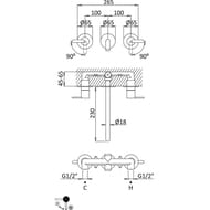 ��������� Cezares LEAF-BLI3L-L-SR ������������, ��� ��������, 230 ��, �������������, Sunrise