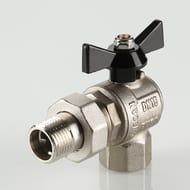 Кран угловой с американкой 3/4"ВН VALTEC PERFECT черная бабочка VT.328.N.05