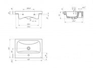 Раковина мебельная Cersanit MODUO 600х450 с 1 отверстием, белая S-UM-MOD60/1